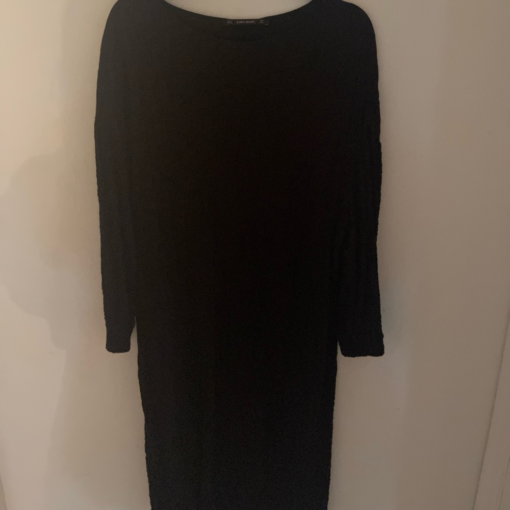 Zara Size Small Black Loose Dress Pre Owned Good